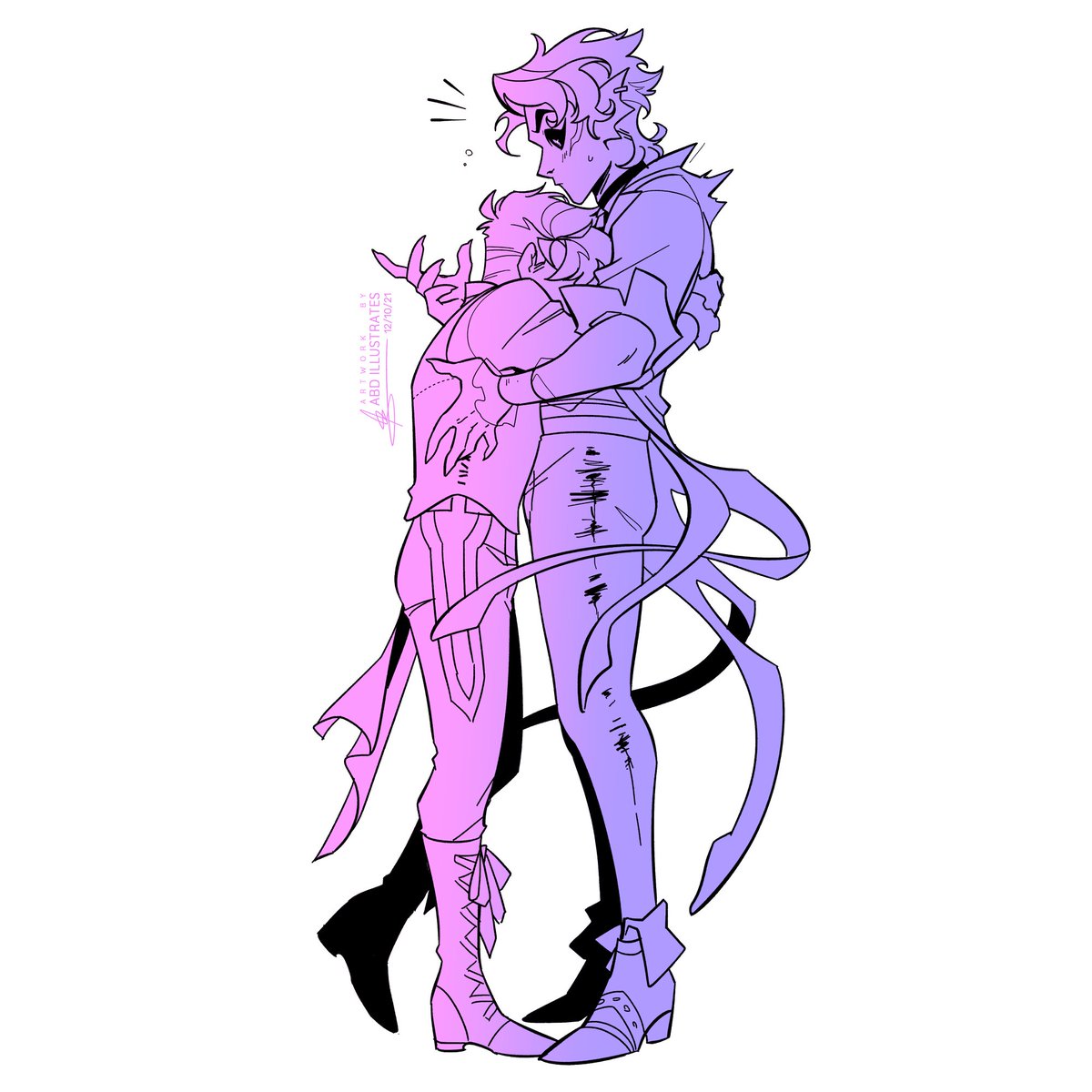AlexBDent's tweet photo. 🦑 Finished artwork from yesterday’s video! 🦑
Indulged in a bit of a hyperfixation by drawing some recent interactions between my Warlock, Felix, and his Patron 👀💦 – had so much fun inking these! \(^^)/

Check out the full speedpaint video here: https://t.co/RfQ1J1XbzX https://t.co/wZeXDKqTpJ