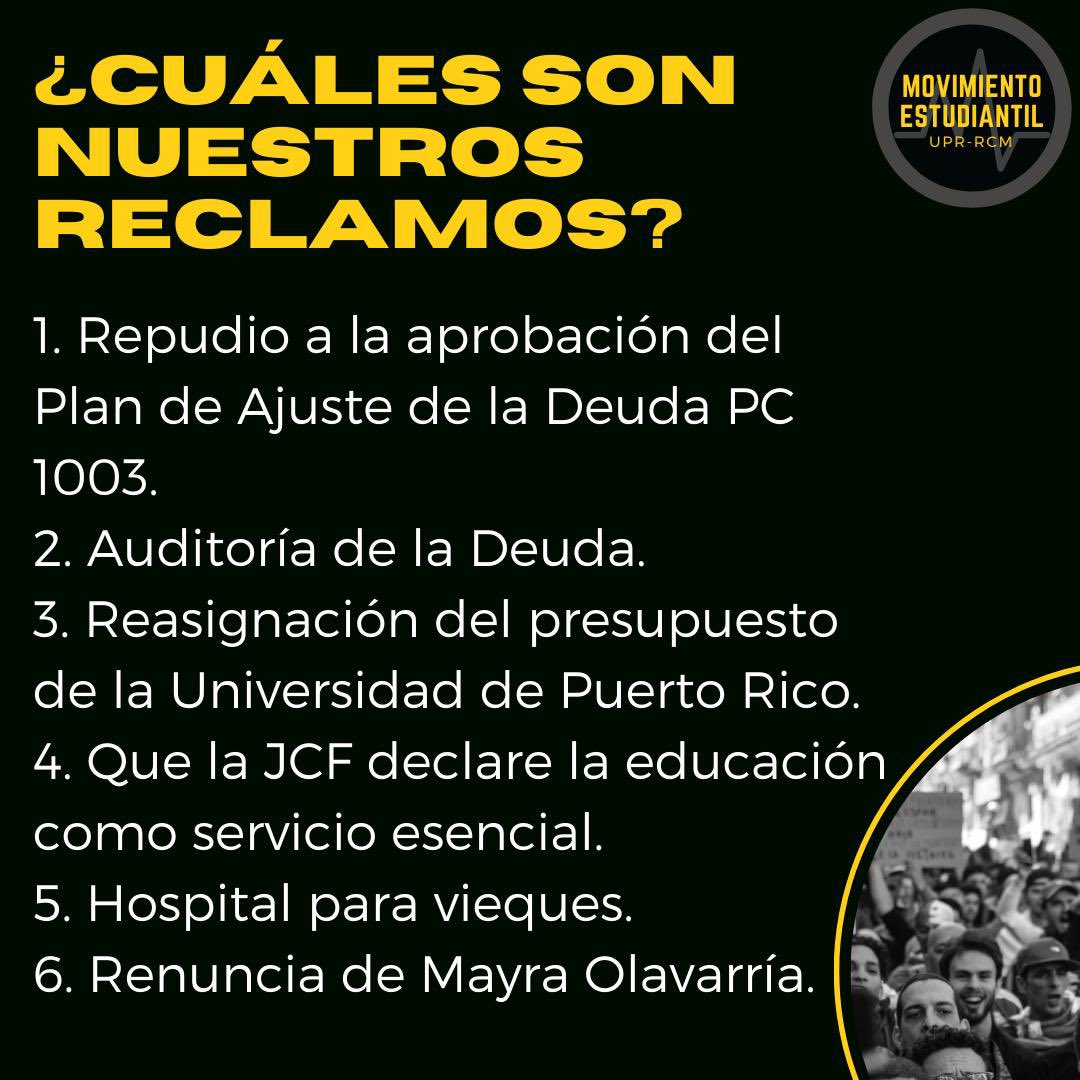 ME_UPRRCM's tweet photo. ¡Que no te mientan! 🙅♀️
Lxs estudiantes estamos muy clarxs en nuestra lucha. 🔥
¡Por una educación accesible y de calidad!
¡Por un mejor Puerto Rico para todxs!
#NOalPC1003
#NOalPAD
#SinUnohayPR
#RecortesCausanMuertes
#YosinlaUPR
#UPRRCM https://t.co/NJRoIET5aH