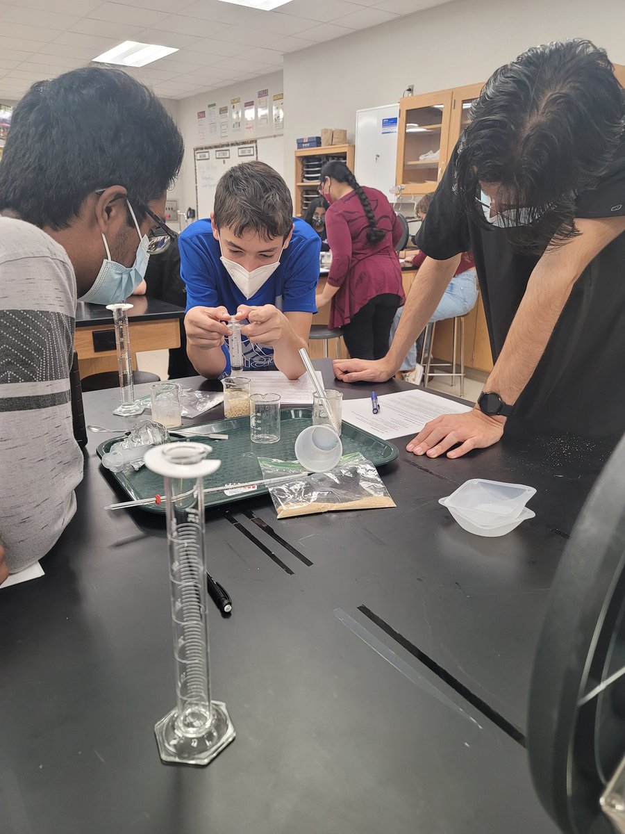 LTHScience's tweet photo. Catalase enzyme lab with yeast alginate beads!  AP Biology students designed their own lab changing variables like pH, temperature and substrate concentration.  @LebanonTrailHS #apbiology #inquiry https://t.co/WZ2P1jEH0k