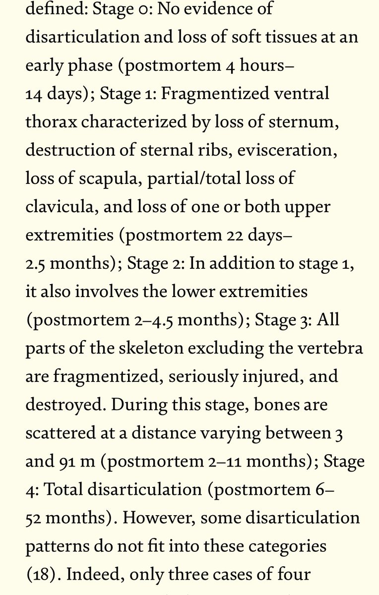 ShanShan_zel's tweet photo. So this is more than I ever wanted to know.. but here you go for those asking about skeletal remains timelines https://t.co/KmbNiqxoaL