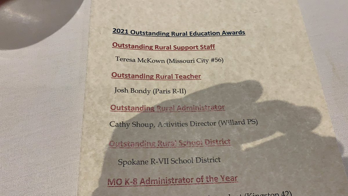 Congratulations Cathy!  MARE Outstanding Rural Administrator