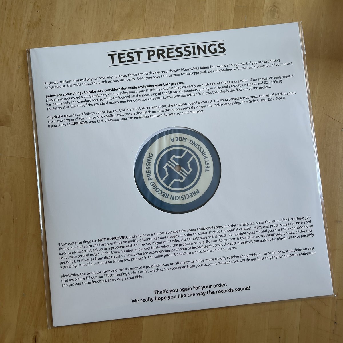diamond_field's tweet photo. Test pressing Thursday! @skvinylofficial #testpressing #vinyl #album #diamondfield https://t.co/UaPnYxkrO4