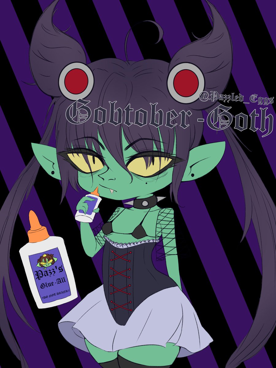 Pazzled_Eggs's tweet photo. Gobtober Day 7- Goth
... what do you mean it's not the seventh? 
#goblin #gobtober2021 https://t.co/zF8bdsggxY