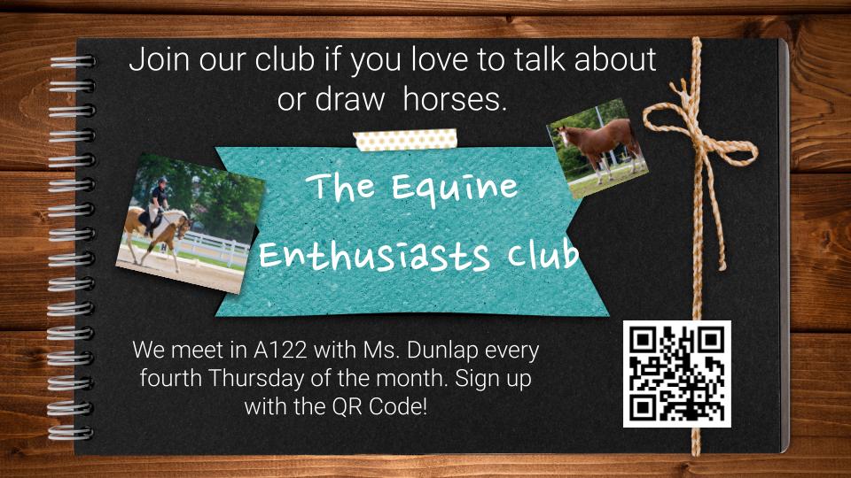 Alicedunlap's tweet photo. Looking for horse lovers for my club at WAIS. Our next meeting is October 28. #Equineenthusiasts@WAISSbisd https://t.co/vDlmTuL7T7