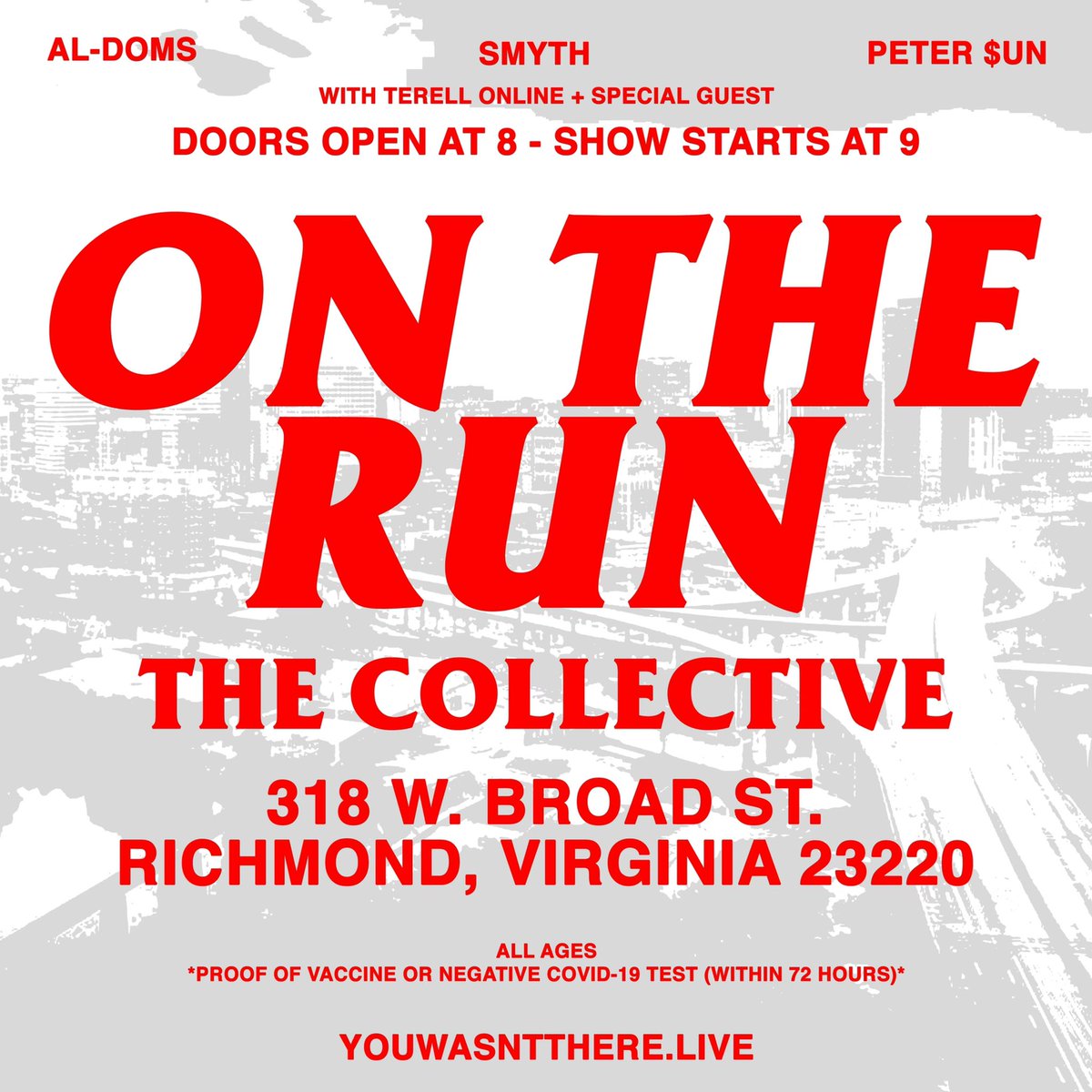 Tonight. Doors at 7pm. Get there early. Will go to capacity. And will sell out.