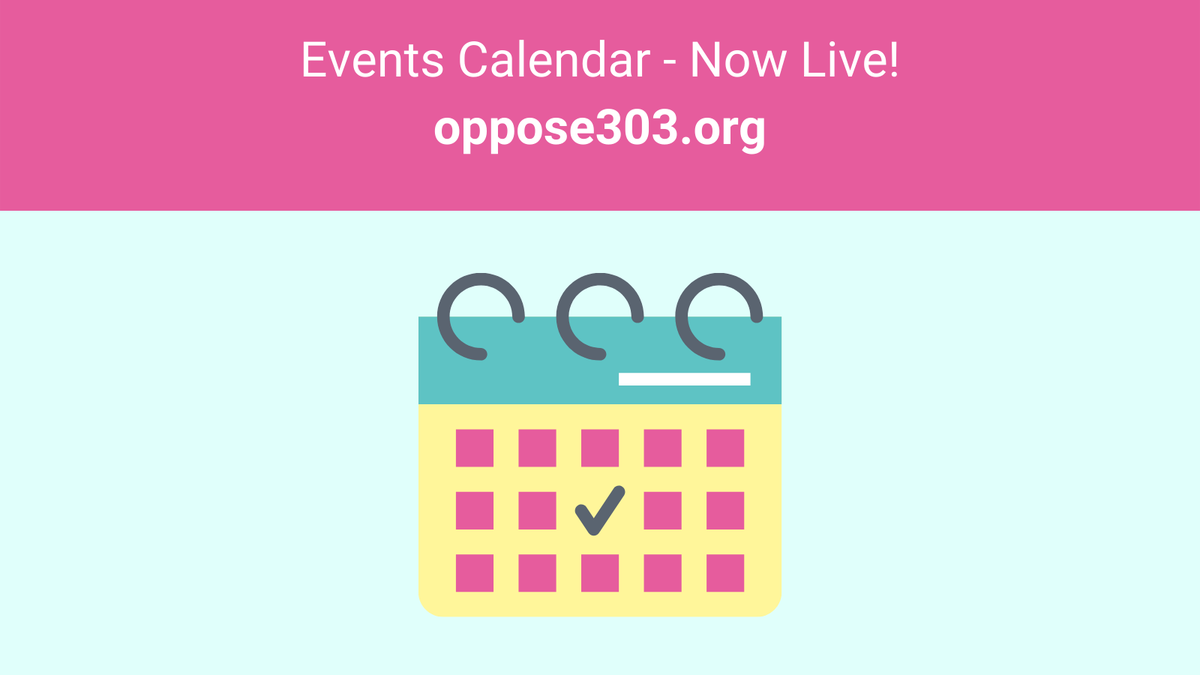 VoteNo303's tweet photo. Visit our Events Calendar to stay up-to-date with campaign events and to find out how you can get involved in the campaign! (1/6)
#VoteNo303 https://t.co/ora34Zvw3o