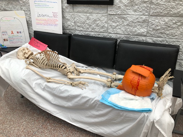 webco_atc's tweet photo. 🎃Health Science students finished their pumpkins that display a variety of various medical diagnoses. You can see them all on display in the ATC breezeway! 

#1WC #HalloweenHealthScience https://t.co/uTnMls6nMX