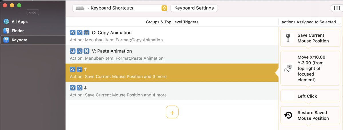 seebrock3r's tweet image. The necessities of slide making in Keynote. When @Apple doesn&apos;t provide, #bettertouchtool does!