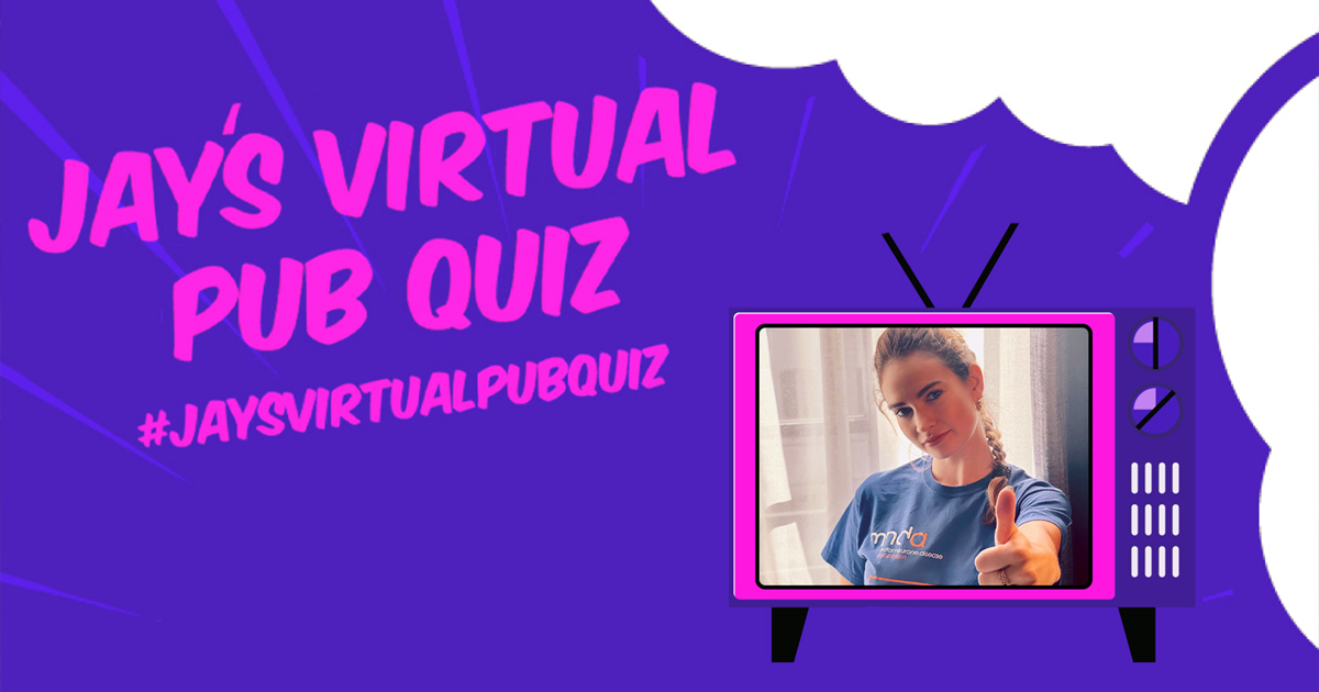 Remember those awesome virtual pub quizzes in the first lockdown? 

We're excited to announce that Jay, host of official 
<a href="/TheVirtualPubQ1/">Jay Flynn</a>, will be supporting <a href="/LondonNthMND/">North London MNDA</a> and the Association with a virtual quiz on Nov 4th 👀 there's a special guest too!

❓ #JaysVirtualPubQuiz