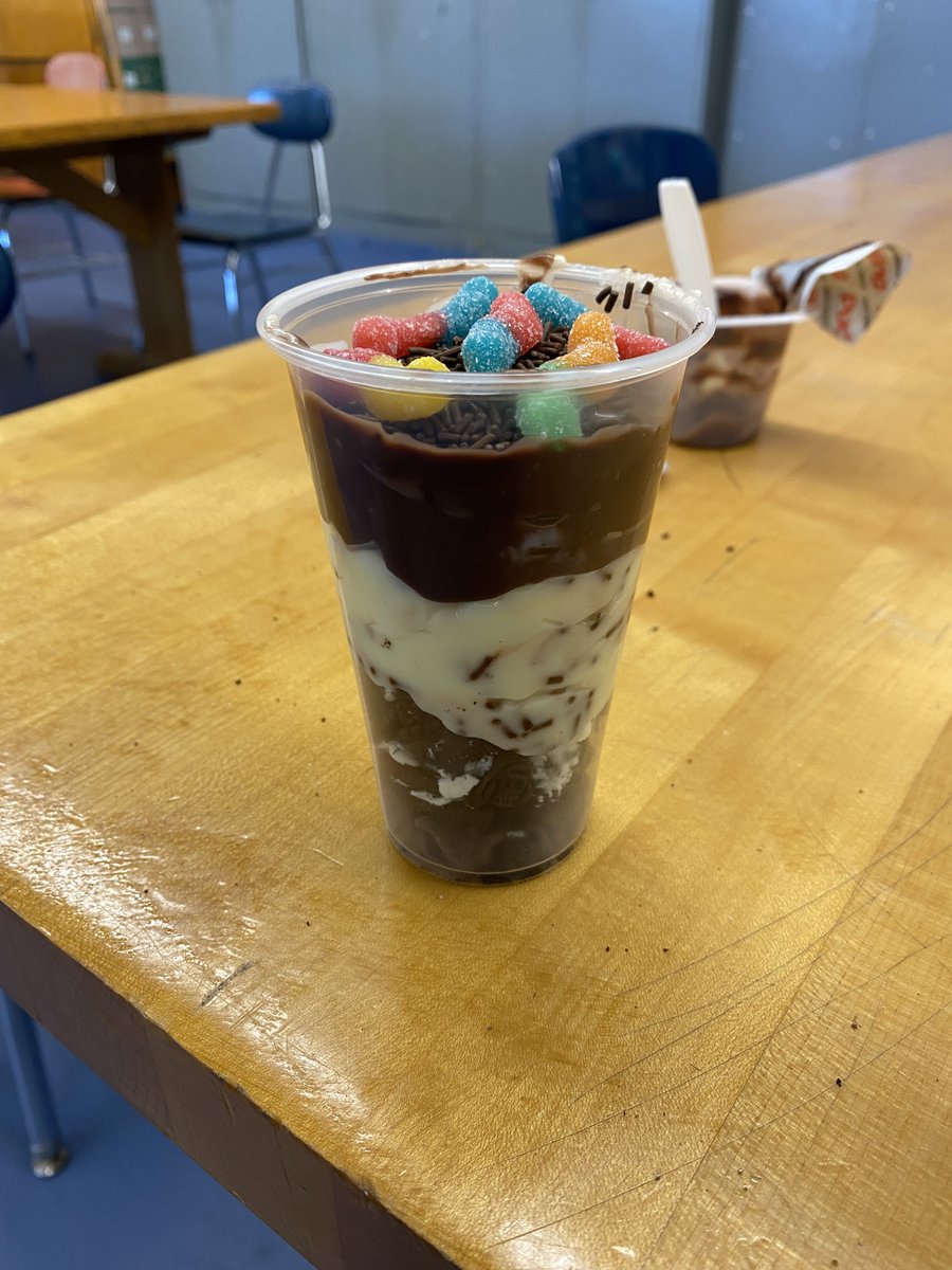 GalwayCSD's tweet photo. 🐛 @Carter05119515's Horticulture Class learned about different horizon layers in the soil, then replicated what they learned by making "dirt cups" to enjoy 🪱
Would you eat these? 😋 or 🤢 https://t.co/2KZYWo9CjX