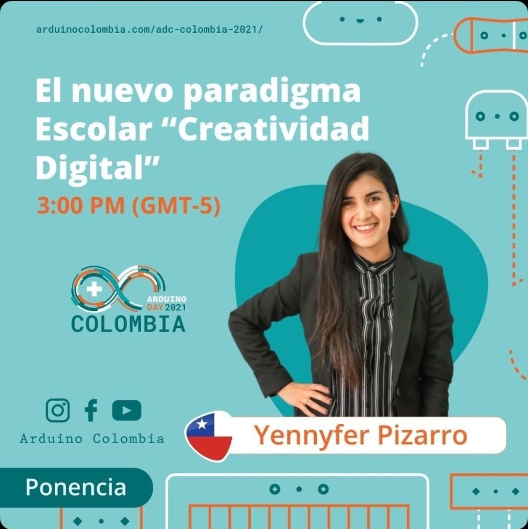 m_yennyfer's tweet image. El sábado participaré en la celebración del Arduino Day de Colombia,compartiendo nuestras experiencias educativas con la placa robótica #arduino,parte de esa cultura red #openhardware que democratiza las posibilidades de la revolución digital! @arduino @ArduinoColombia @MIT
