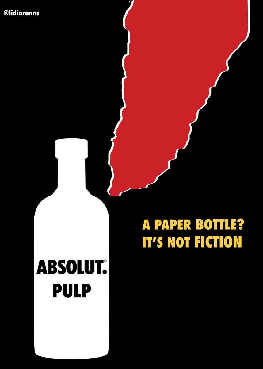 lidiaranns's tweet photo. Another for today’s @OneMinuteBriefs 
Create a design for the new @AbsolutUK Original paper bottle!! #AbsolutPaper https://t.co/gURCoMVgMG