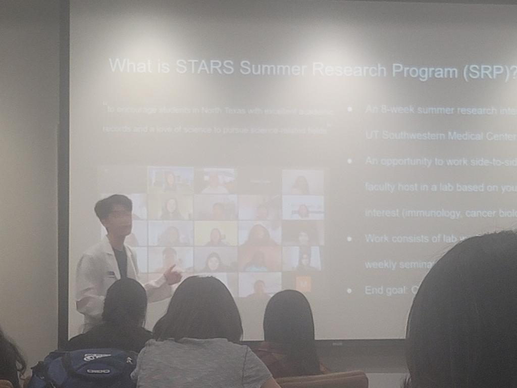 LTHScience's tweet photo. #UTSouthwestern STARS Summer Research Program presentation by Yee Hong today!  Thrilling work by an amazing @LebanonTrailHS student. https://t.co/UASgQDWG37
