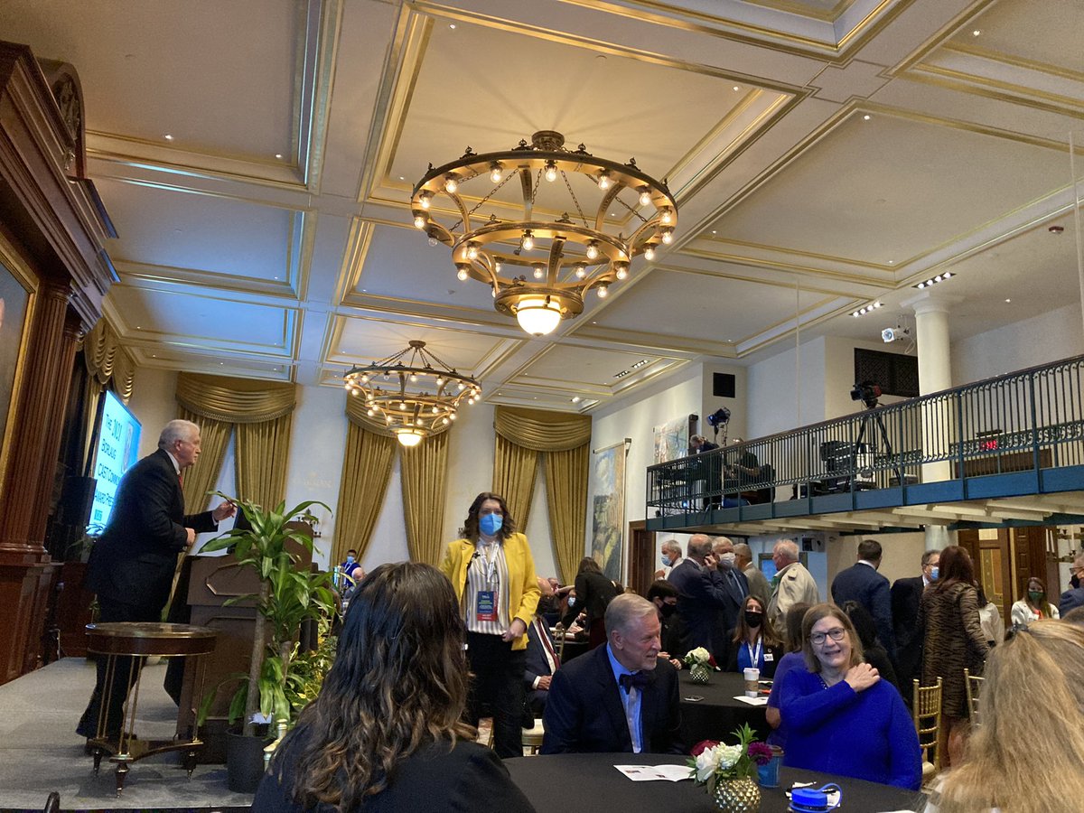 CusateNicolette's tweet photo. What a day! We attended the CAST Communion Award Ceremony in the morning, then got to have a discussion with Sarah Evanega, and then watched a talk amongst the North American leaders in Agriculture! @WorldFoodPrize #FoodPrice21 #WFPF21 #psuaged https://t.co/WsqLdEn4Lt