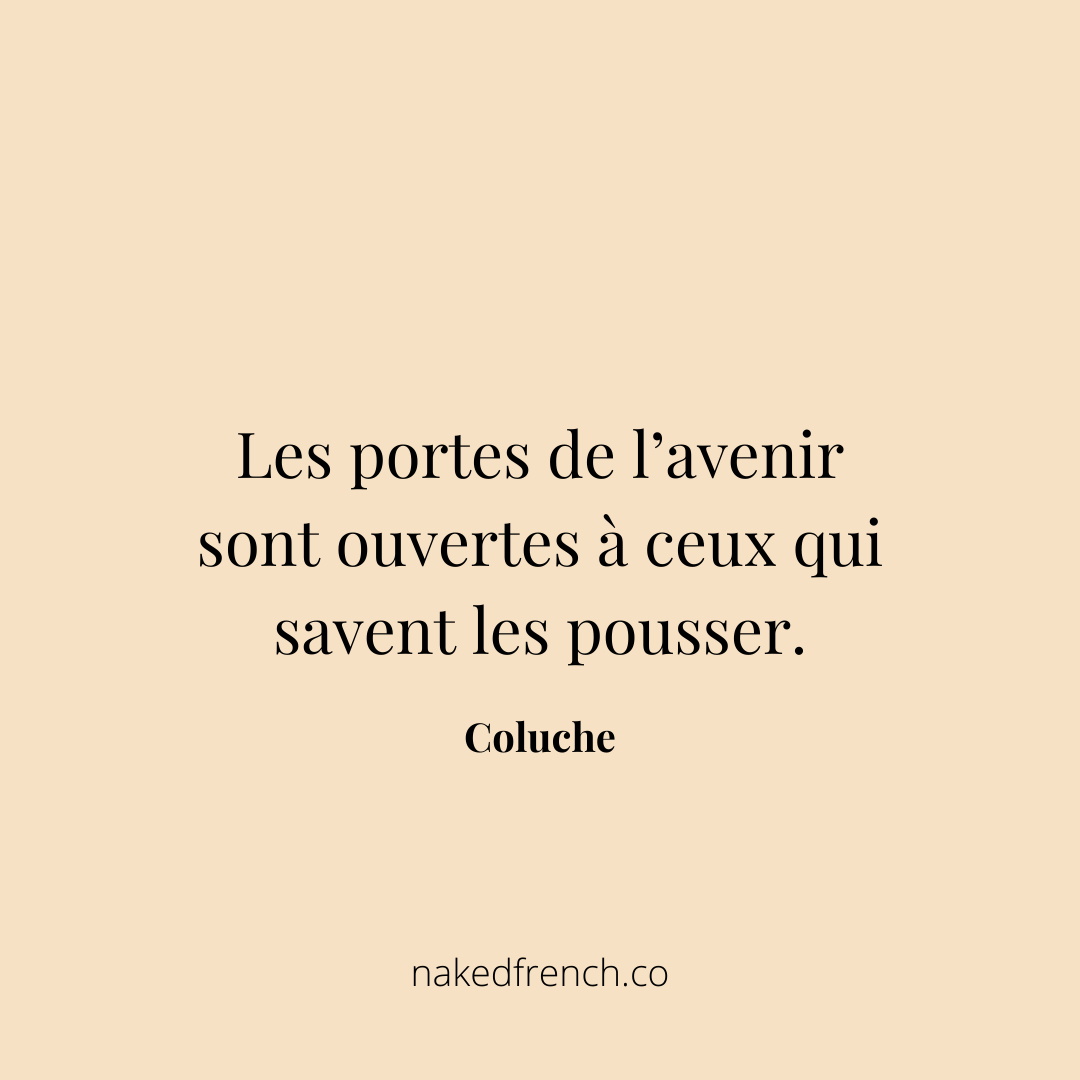 The doors to the future are open to those who know how to push them🚪

- Coluche
#frenchquote