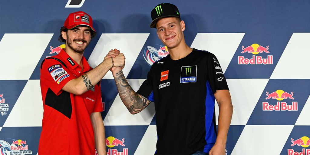 larectadeatras's tweet photo. ¿Conseguirá #Quartararo, en pugna con #Bagnaia, su primer Mundial de #MotoGP este fin de semana en el #EmiliaRomagnaGP?
Déjanos tu opinión. Os leemos.
#larectadeatras #PicOfTheDay #ThisisMotoGP #moto #PremierClass #MotoGPFans #2wheels #MotoGPisBack #motorcycle #CarrerasdeMotos https://t.co/VHZmYZ3YmH