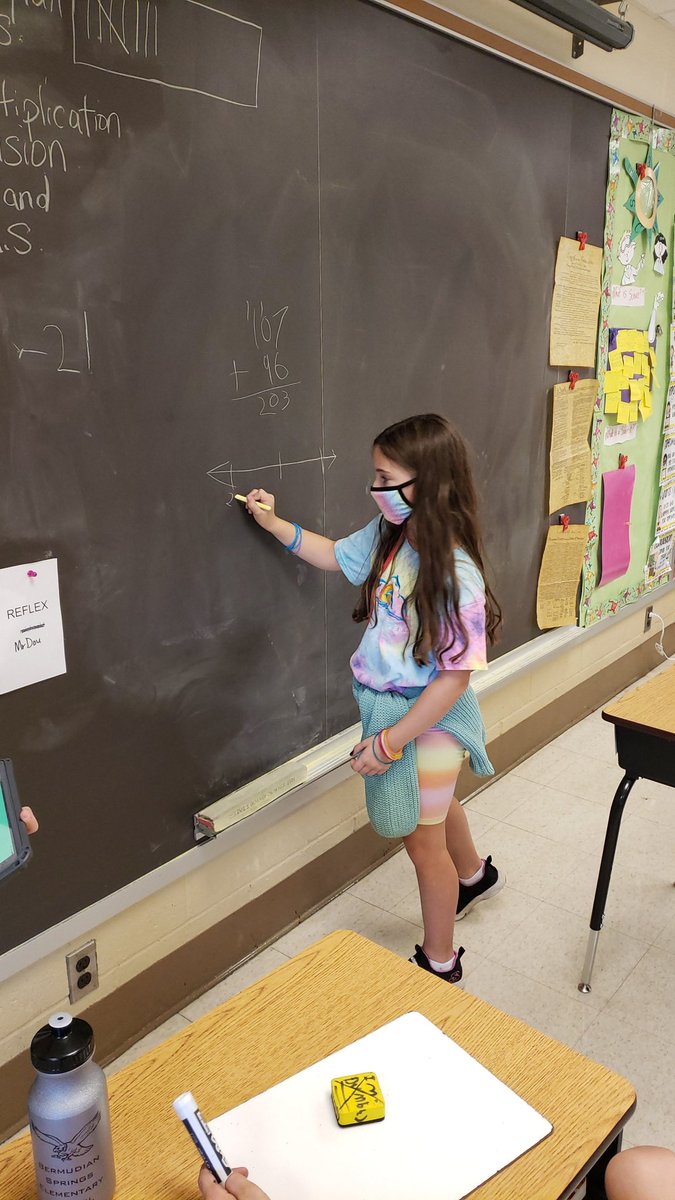 Students sharing strategies.