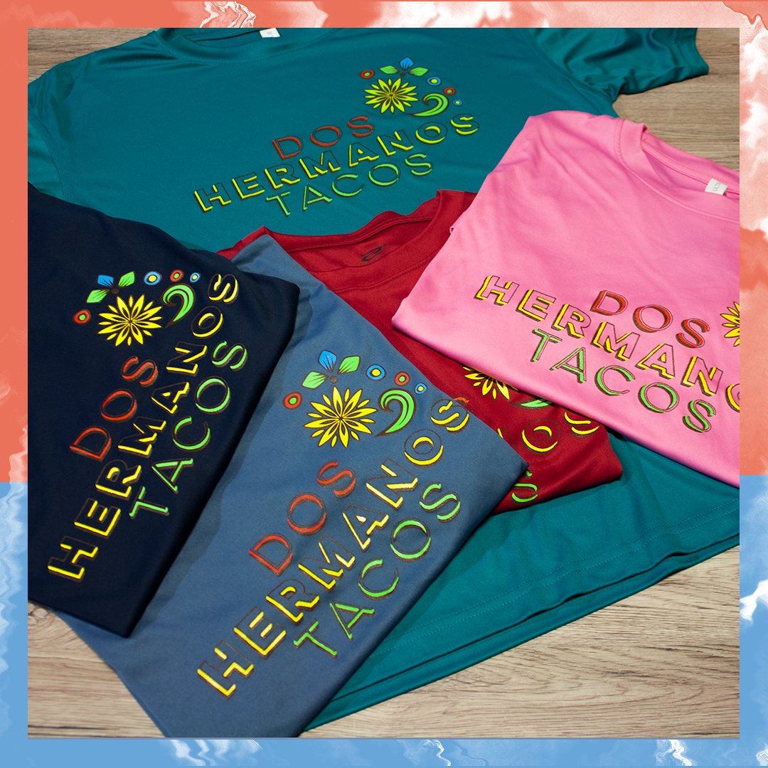logowearhouse's tweet photo. It’s Taco Thursday and if you’re looking for the best tacos around, keep an eye out for the @2HermanosTacos truck@ Check out their website for where you can find them! https://t.co/BdWxCD0u6o