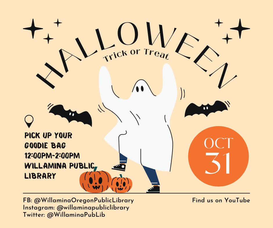 WillaminaPubLib's tweet photo. Halloween goodies for your littles #willaminalibrary https://t.co/XNNxLRmIzG
