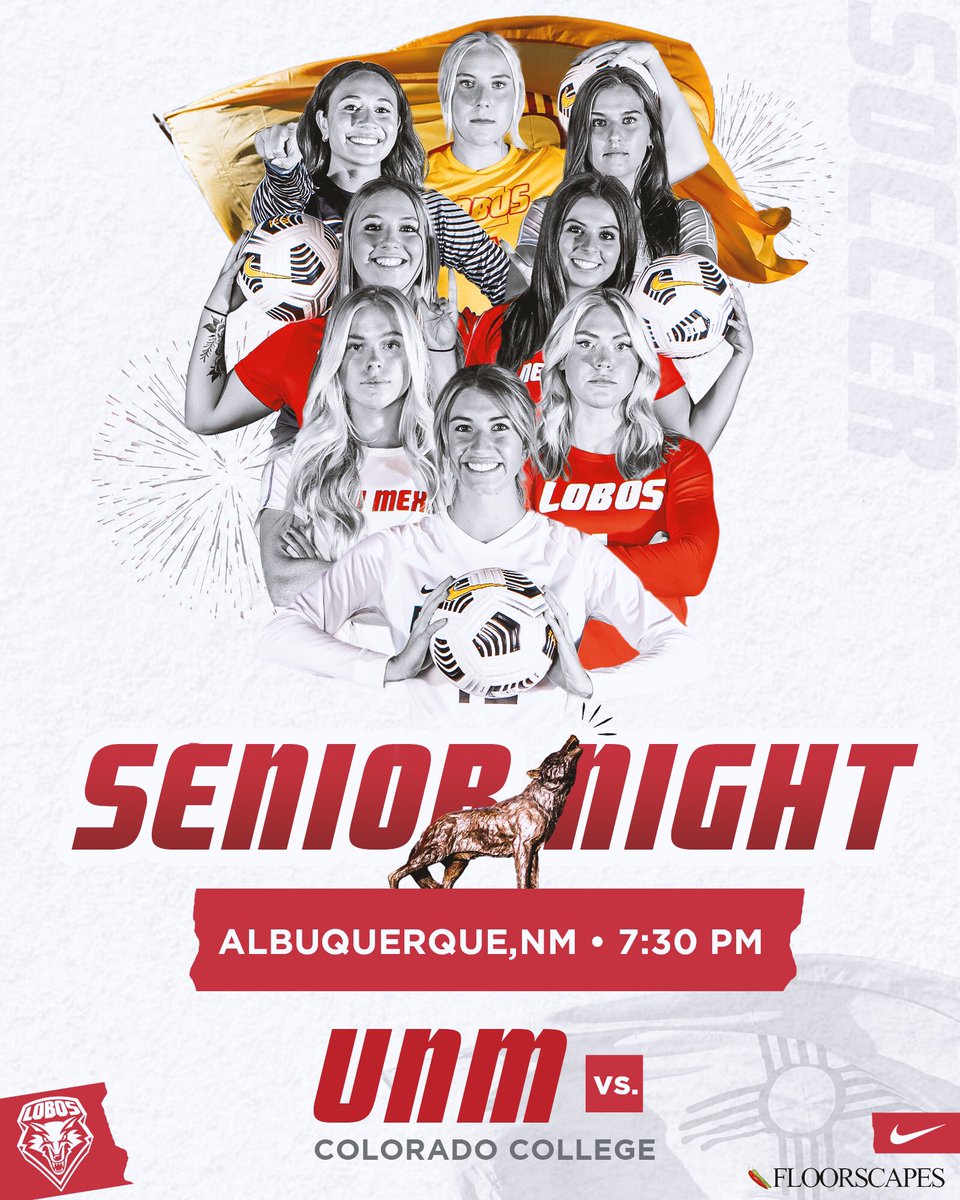 🚨M A T C H D A Y!!!!🚨

📍 UNM Soccer Complex
🆚 <a href="/CCWSoccer/">CC Women's Soccer</a>
🕢 7:30 pm MT
📊 golobos.com/soccerstats
📺 golobos.com/watch/
🎟 golobos.com/lobo-tickets/ 

Senior Night (starts at approx. 7:09 PM) &amp; Student Appreciation Day 🤘🏼

#GoLobos | #WeAreNM