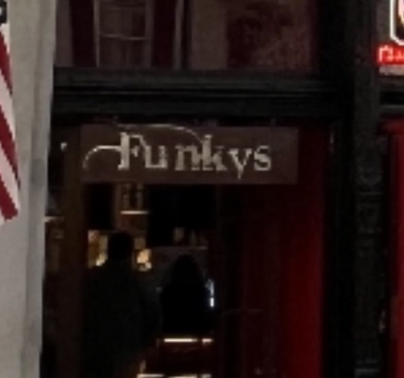 Funkys's tweet photo. Ok Oxford! Let’s do your thing. This sign has been with Funky’s since 09. Last night 2 cowards stole it. We are offering 1000 dollar reward for the return of this sign and another 500 for the names of who took it! Do your think O-Town. @Funkys https://t.co/BnGAZJ499c