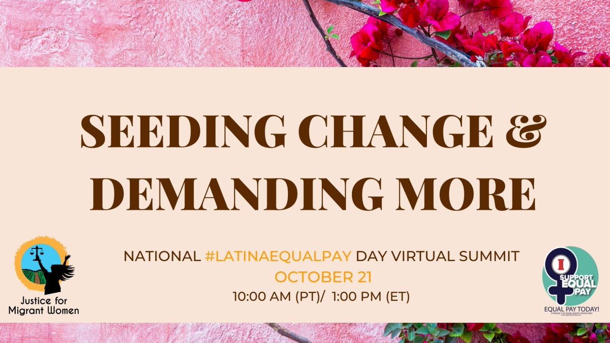 Today is #LatinaEqualPay Day when we "catch up" to what White, non-Hispanic men were paid in 2020. Latinas are paid, on avg, just 57¢ for every $1 a White man makes. #LatinasCantWait to be paid equally &amp; shouldn’t have to! Tee benefits <a href="/mujerxsrising/">Justice for Migrant Women</a>. bit.ly/LEPDshirt