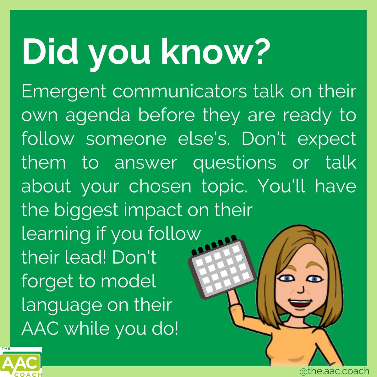 SwitchesLadders's tweet photo. Follow your learner’s lead! Don’t forget to model on your learner’s device! Thanks @the_aac_coach https://t.co/yJKpGHFgXK