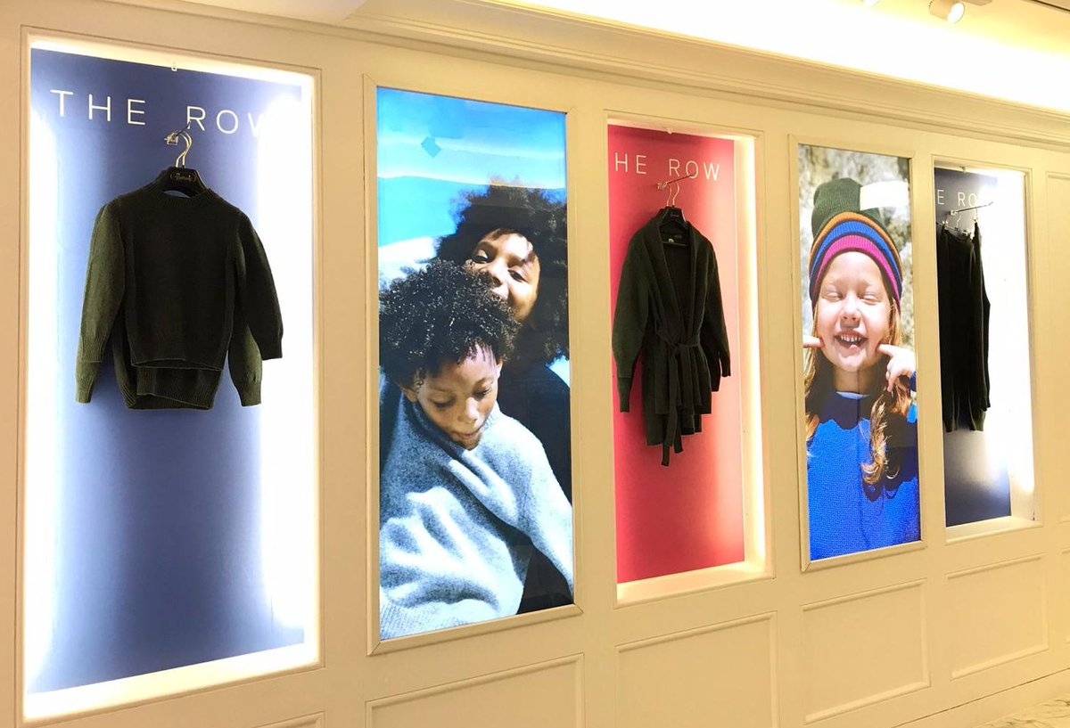 Harrods's tweet photo. NEW TO HARRODS | The Row’s kids’ collection has just landed on the Fourth Floor. Go along for cashmere crewnecks, cardigans and joggers for girls and boys aged two to ten years old. #MiniHarrods https://t.co/TQAFpSzIsY