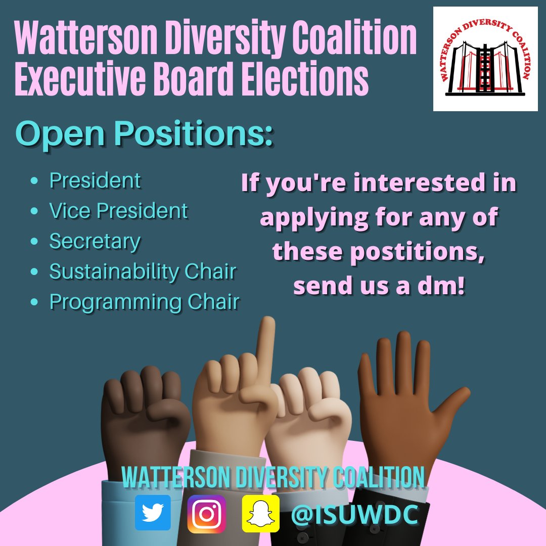 Are you interested in being WDC's new President, Vice President, Secretary, Sustainability Chair, or Programming Chair?? If the answer is yes, send us a DM!