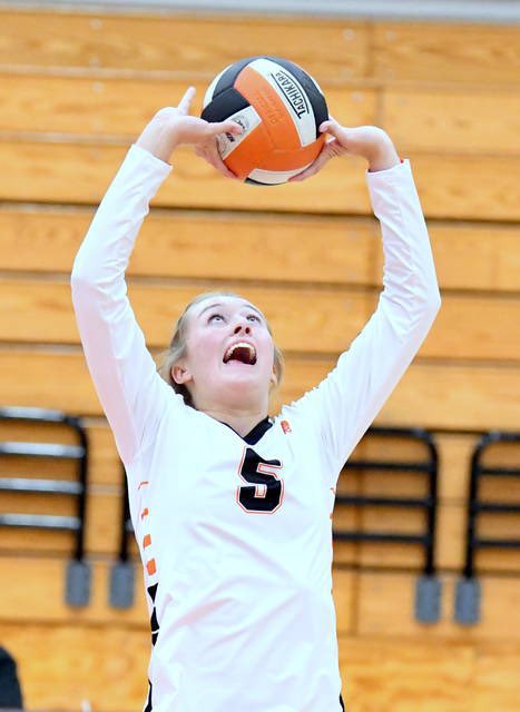 Caroline Diels, Junior, OH/S 
🏐1st Team All SBAAC🏐

Caroline leads the team in assists this season with 302! She is second in kills with 158, notching her 500th career kill this year!  She tallied 13 blocks, 145 digs, and 45 service aces this season. Congratulations, Caroline!