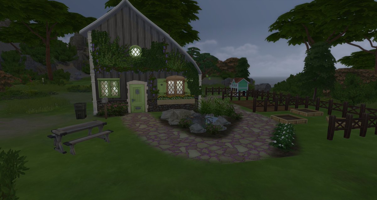 GravesBanisher's tweet photo. Thanks for the shitty weather.. lol i swear it was daytime! just cloudy. This is on the gallery!! Use #SimsGraves or #Backwoodscottage https://t.co/f0CtsK5dgu