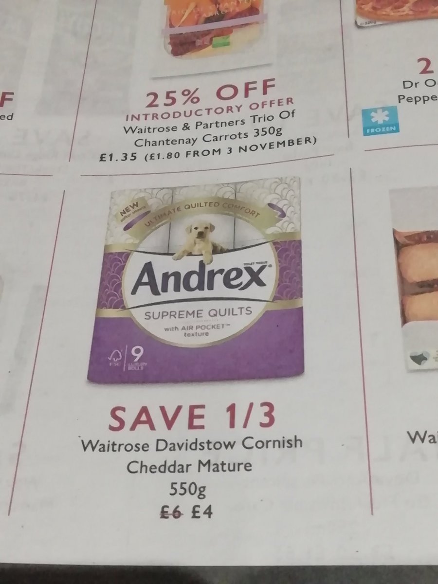topolady's tweet photo. @waitrose not sure if i'd fancy Andrex on toast 🤣  #proofread @dotandcrossuk https://t.co/NLTD1193o3