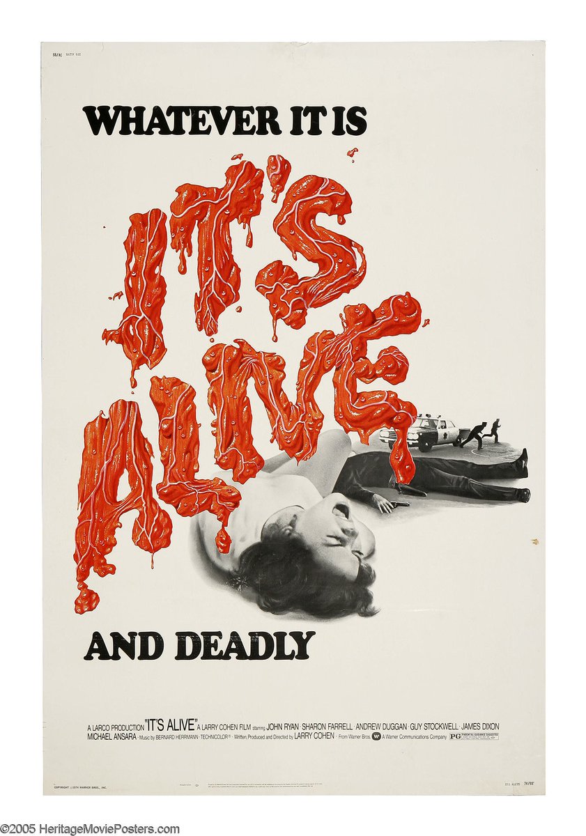 MacReadys_Beard's tweet photo. #70FilmsFromThe70s 61/70
It's Alive ('74)
⭐⭐⭐
My favourite thing about this #70s killer-baby #horror from Larry Cohen, is that it had the balls to go completely straight and play it like a gritty cop thriller. B-movie madness and mayhem. Great fun.
#1001HorrorMovies/304 https://t.co/0FryOLWG4u