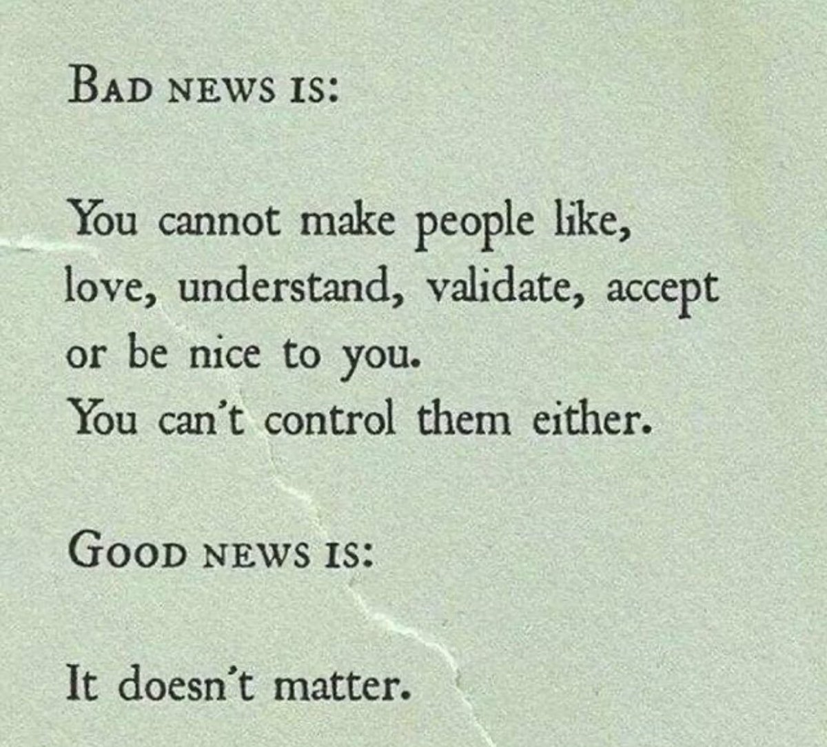 It doesn’t matter…