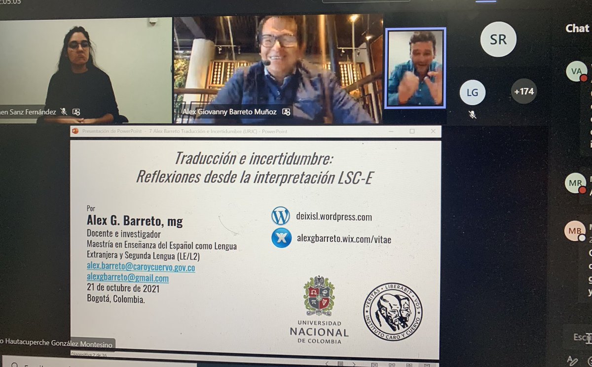 Enriquecedora y reflexiva comunicación de Alex Barreto para concluir una jornada intensa y productiva en el Congreso Univ. Inter Traducción e Interpretación de las lenguas de Signos.. mañana más!!! <a href="/raycoilse/">Rayco H. González Montesino 🇮🇨</a> <a href="/Silvia_SaaRod/">Silvia Saavedra Rodríguez</a> <a href="/rmorenoro/">Ricardo Moreno-Rodriguez</a> <a href="/gradoLSE_URJC/">Grado LSE URJC</a>
