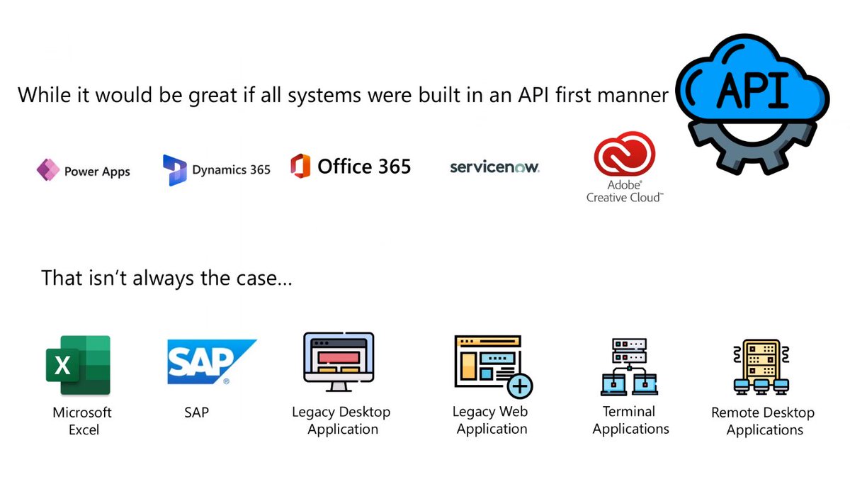 benitezhere's tweet photo. #ZeroToHero session is live now with @wearsy 🦸🏽♂️ Currently explaining why RPA is needed when you have systems or applications that don't have APIs. It bridges the gap for on-premises and cloud. Join us at https://t.co/kmkk3VhoyI #AutomateIt #LetsAutomate https://t.co/WLHji8QLiK