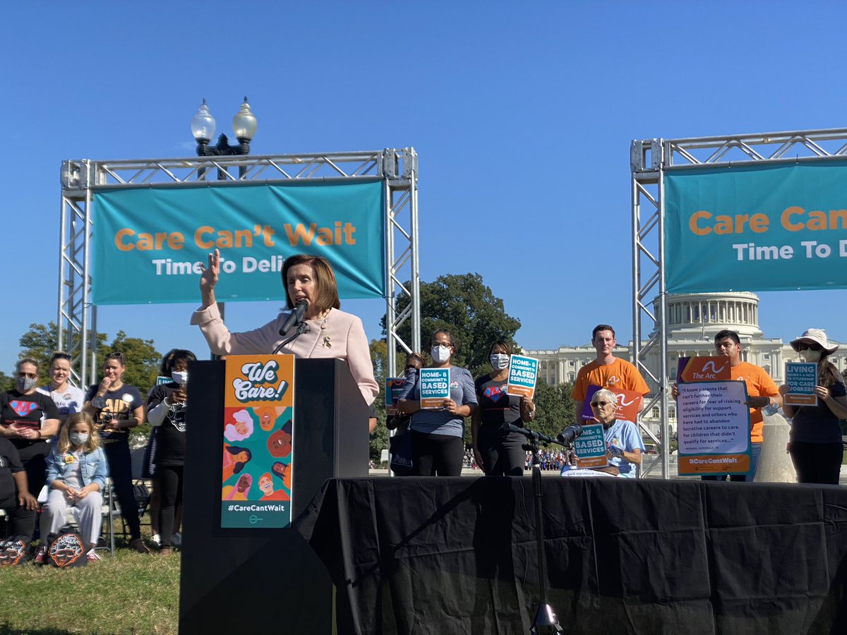 eve_levenson's tweet photo. @SpeakerPelosi joining mothers, home-and-community-based care workers, and activists to rally for the care economy today.
#CareCantWait #BuildBackBetterForFamilies #BuidlBackBetterWithWomen #BuildBackBold https://t.co/jJgTiX44W2