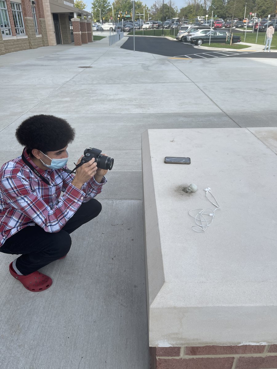 SenecaValleyHS's tweet photo. Students have been very excited to learn photography with our beautiful new cameras. These photos show students learning how to use the features of the cameras while photographing small toys, and participating in a scavenger hunt activity. #SVPROUD #mysenecavalley https://t.co/tWHjkgoDBS