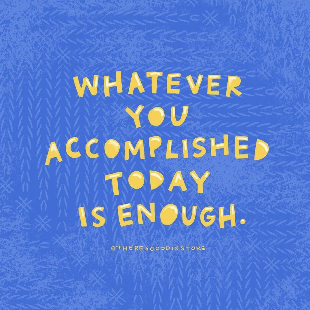 Whatever you accomplished today is enough 

Image: instagram.com/theresgoodinst…