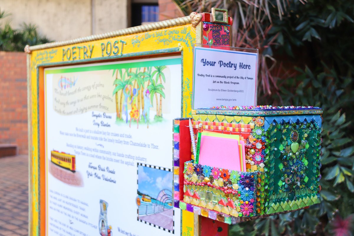 CityofTampa's tweet photo. As part of Mayor @JaneCastor's Art on the Block program, the Poetry Post is a new mobile public art project. As it travels throughout the City, community members can submit poems about anything, so keep an eye out &amp; share what inspires you!🎨👀

Details: https://t.co/hzaHxlBgBx https://t.co/f7mJYiKUdw