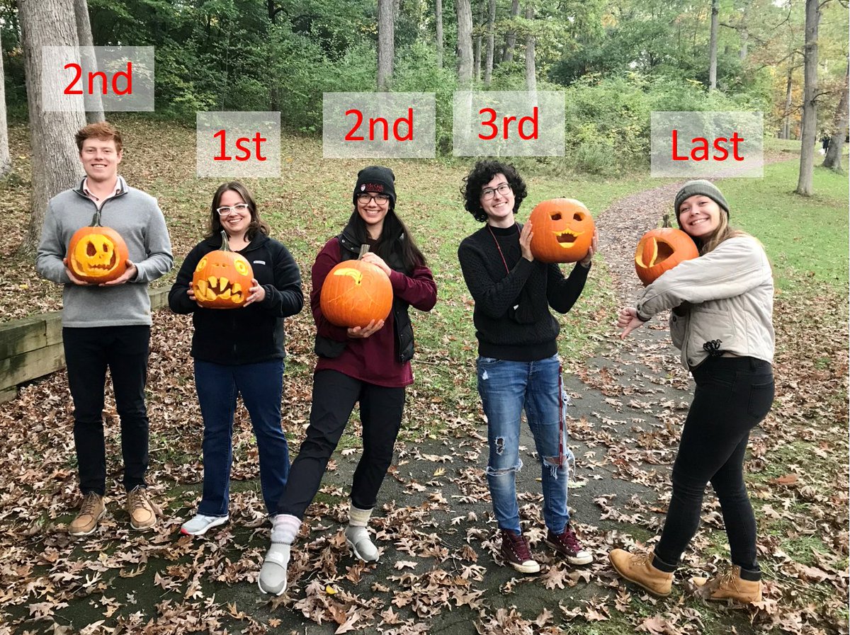 AWG_Penn_State's tweet image. Fall Fest! 🎃
We had a great turnout of 22% of the grad students, as well as some faculty, post-docs, and friends/family! This event helped us raise money for the undergrad field camp scholarships, and it gave us time to enjoy the beautiful fall weather and eat delicious food. 🍂