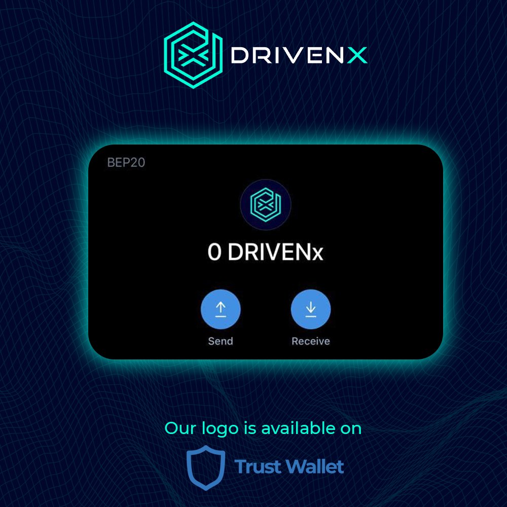 DRIVENecosystem's tweet photo. DRIVENx logo is now again visible in the TrustWallet phone app! 🎉🚀 

Next step: TrustWallet price integration with a CoinMarketCap listing!

#DRIVENx #DVX #WeAreDRIVEN https://t.co/z9rffV704L