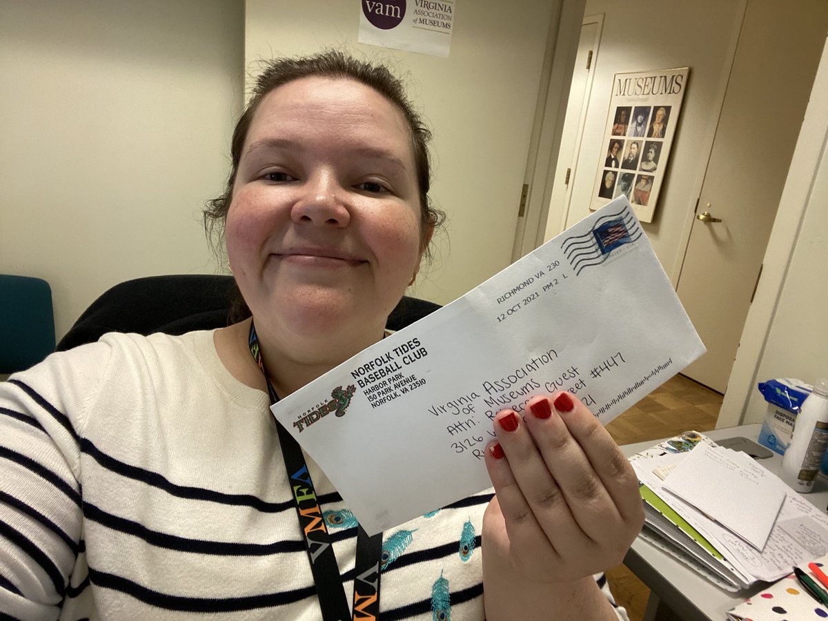 beckers46's tweet photo. This diehard baseball fan is ecstatic that @NorfolkTides honored my request for tickets. It will be an auction item at @VAMuseums Annual Conference in March. Stay tuned! ⚾️❤️#GoTidesGo #VAMuseums #VAM2022 https://t.co/OKa6ntgl2T