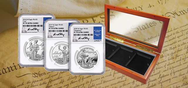 Declaration of Independence Series 2018-2020 Platinum Proof 70 Coins

https://t.co/Ivx0SiPvNd

This package includes all three designs from the series.

#usgoldbureau #platinum #proof70 #investment #preciousmetals https://t.co/74UWOdx2cp