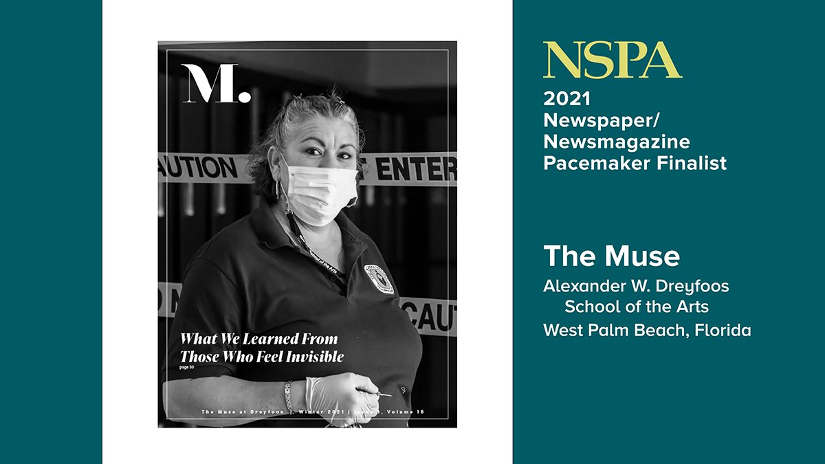 NSPA's tweet photo. Congratulations to The Muse, Alexander W. Dreyfoos School of the Arts — finalist for an NSPA Pacemaker Award!
https://t.co/kjwTwwyhic
@themuseatdsoa https://t.co/LbxjyEdkPW