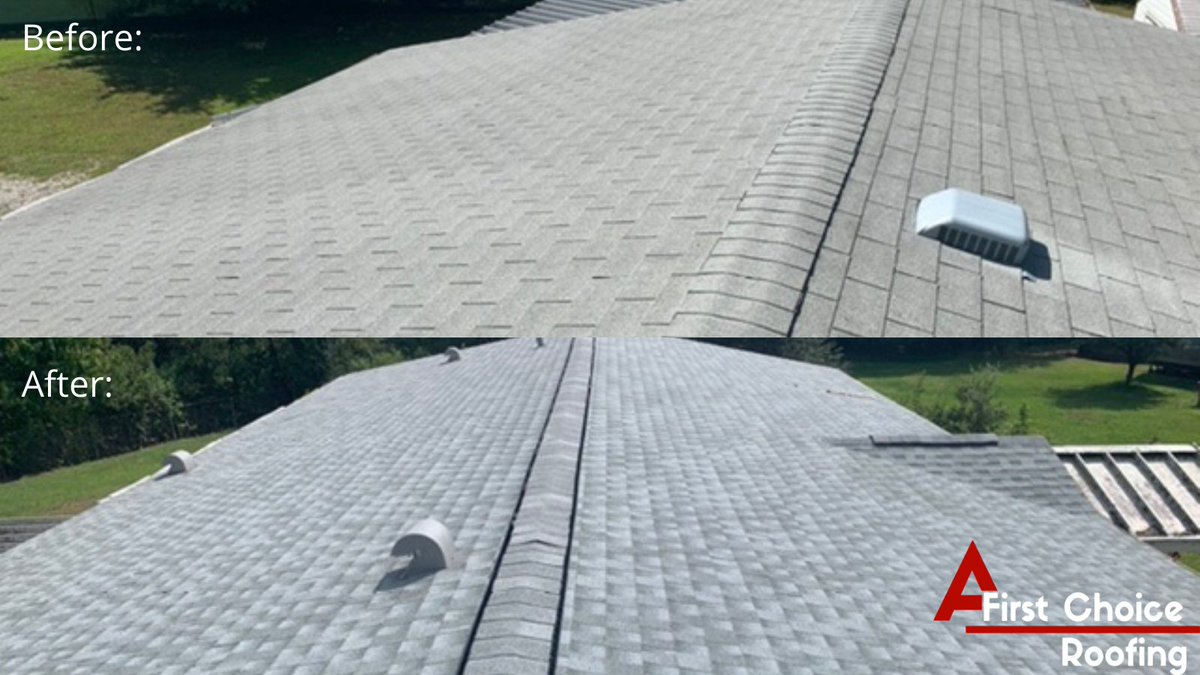 AFirstChoice_'s tweet photo. Another fantastic #TransformationTuesday! This GAF shingle color Birchwood definitely adds contrast to this roof!
#newroof #roofingcontractor #makeover https://t.co/ZkFx4Zb93K