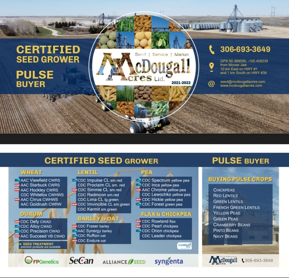McDougallAcres's tweet photo. Hot off the press @McDougallAcres our 2021/2022 Seed Brochure! Call or message us with any questions or requirements while quantities last during our fall specials. #plant22 #certifiedseed https://t.co/TNOUM1MTag