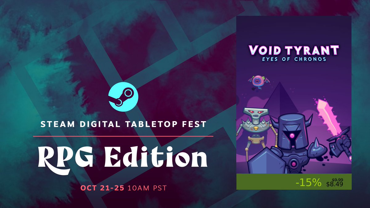 VoidTyrantGame's tweet photo. We're in the Steam Digital Tabletop Fest sale! If you're up for a journey across six unique planets in our roguelike deckbuilder, don't miss out - the sale will last until the 25th! ✨

 https://t.co/d6JSjstExX https://t.co/La0Hwh2ff8