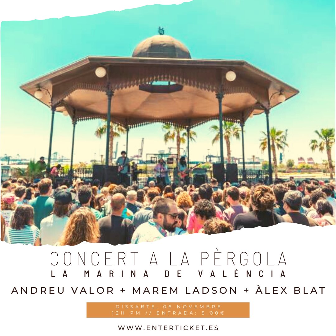AndreuValor's tweet photo. Comptant les hores!!!
Un concert diferent, compartit amb propostes diverses i brutals, cerveseta en mà, a mig dia, en un lloc tan espectacular...
@AndreuValor+ @maremladson
+ @alexblatmusica
Entrades (5€): https://t.co/8Fda1n6mYp
@lamarinadevlc @CulturalVLC @musicaNvalencia https://t.co/BAv3ZTOPzk