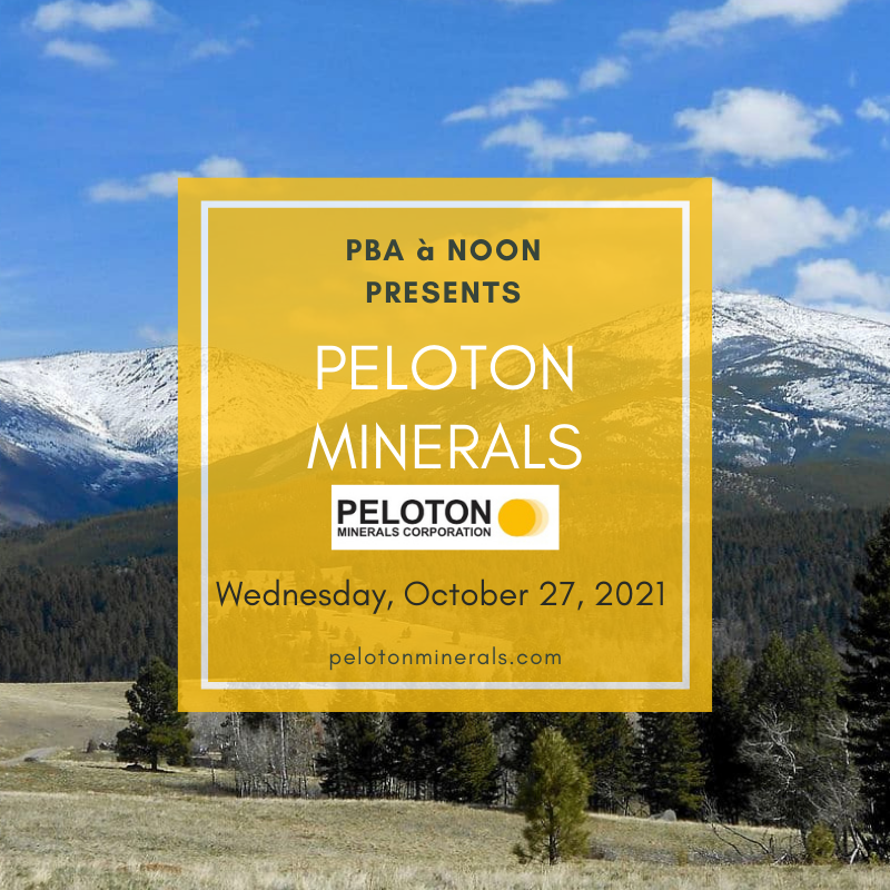 SophyCesar's tweet photo. PBA à Noon with Peloton Minerals (CSE: PMC) Wednesday, October 27 12pm EDT - https://t.co/gS7cicxMYr
Register here: https://t.co/fo1bIpqQUu https://t.co/OAePtibVnK